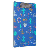 Nautical Chalk Drawing Pattern 1 Klembord (Rechts)