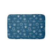 Nautical Chalk Drawing Pattern 2 Badmat (Voorkant)