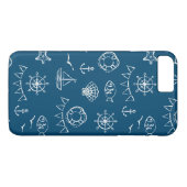 Nautical Chalk Drawing Pattern 2 Case-Mate iPhone Case (Achterkant (Horizontaal))