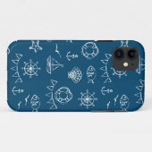 Nautical Chalk Drawing Pattern 2 Case-Mate iPhone Case (Achterkant (horizontaal))