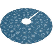 Nautical Chalk Drawing Pattern 2 Kerstboom Rok (Gekanteld)