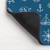Nautical Chalk Drawing Pattern 2 Muismat (Hoek)