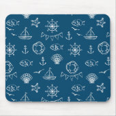 Nautical Chalk Drawing Pattern 2 Muismat (Voorkant)