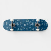 Nautical Chalk Drawing Pattern 2 Persoonlijk Skateboard (Horizontaal)