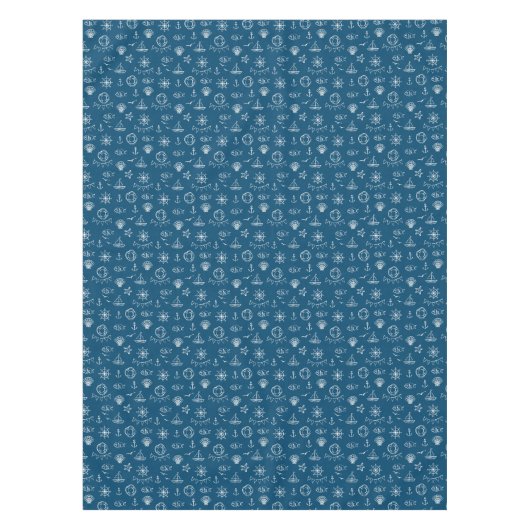 Nautical Chalk Drawing Pattern 2 Tafelkleed (Voorkant)