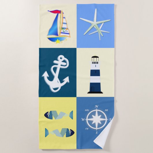 Nautical Charm Strandlaken (Voorkant)