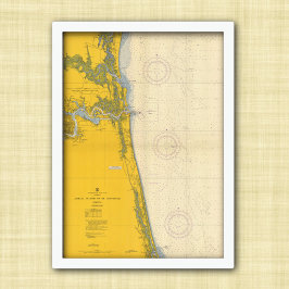 Nautical Chart Amelia Island St. Augustinus Poster