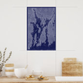 Nautical Chart Art Narragansett Bay Newport Map Poster (Keuken)