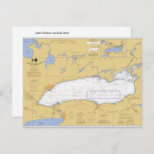Nautical Chart Lake Ontario Briefkaart (Voorkant / Achterkant)