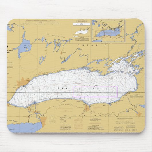 Nautical Chart Lake Ontario Muismat (Voorkant)