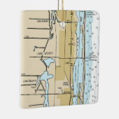 Nautical Chart Lake Worth Florida Keramisch Ornament (Rechts)
