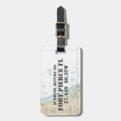 Nautical Chart Latitude Longitude: Fort Pierce FL Bagagelabel (Voorkant verticaal)