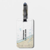 Nautical Chart Latitude Longitude: Fort Pierce FL Bagagelabel (Achterkant verticaal)