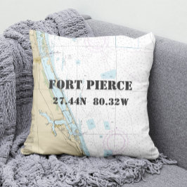 Nautical Chart Latitude Longitude: Fort Pierce FL Kussen