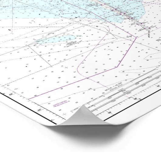 Nautical Chart Map 0f Mobile Bay, Alabama Poster (Hoek)