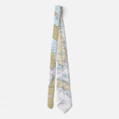 Nautical Chart San Francisco Bay Blauwgroen & Tan Stropdas (Achterkant)