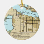 Nautical Chart van Bradenton FL Keramisch Ornament (Voorkant)