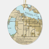 Nautical Chart van Bradenton FL Keramisch Ornament (Links)