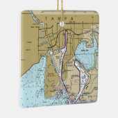 Nautical Chart van Tampa FL Keramisch Ornament (Rechts)