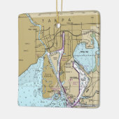 Nautical Chart van Tampa FL Keramisch Ornament (Links)
