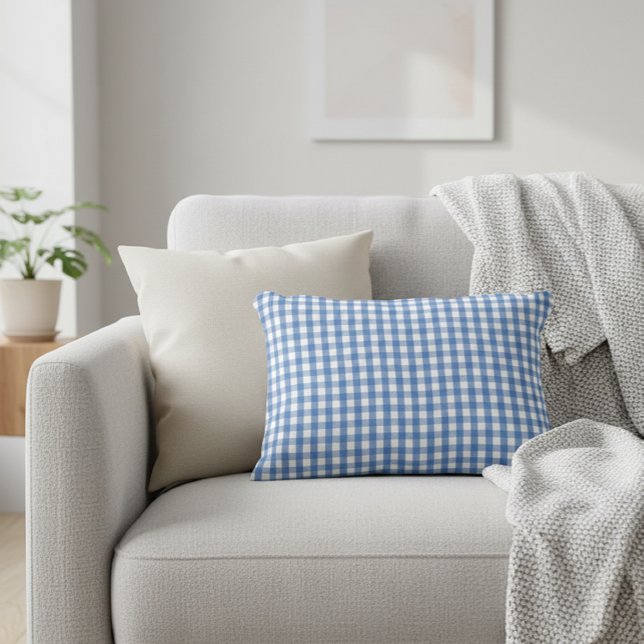 Nautical checkered cushion, Marine-themed cushion Accent Kussen (Creator heeft geüpload)