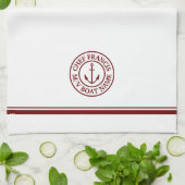 Nautical Chef Anchor Logo Kitchen Towel Theedoek (Gevouwen)