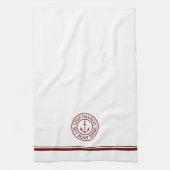 Nautical Chef Anchor Logo Kitchen Towel Theedoek (Verticaal)