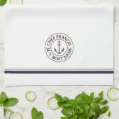 Nautical Chef Anchor Logo Kitchen Towel Theedoek (Gevouwen)