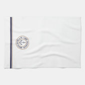 Nautical Chef Anchor Logo Kitchen Towel Theedoek (Horizontaal)
