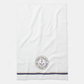 Nautical Chef Anchor Logo Kitchen Towel Theedoek (Verticaal)