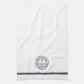 Nautical Chef Anchor Logo Kitchen Towel Theedoek (Verticaal)