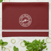 Nautical Chef Lobster Logo Kitchen Towel Theedoek (Gevouwen)