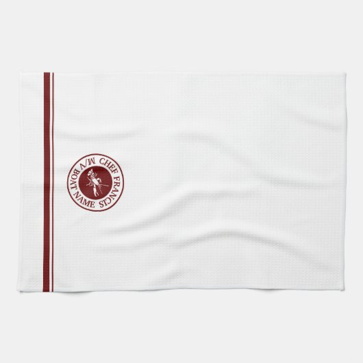 Nautical Chef Lobster Logo Kitchen Towel Theedoek (Horizontaal)