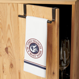 Nautical Chef Mermaid Logo Kitchen Towel Theedoek