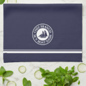 Nautical Chef Sailboot Logo Kitchen Towel Theedoek (Gevouwen)