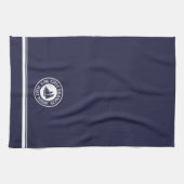 Nautical Chef Sailboot Logo Kitchen Towel Theedoek (Horizontaal)