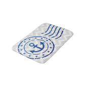 Nautical Chevron & Anchor Seal Badmat (Gekanteld)
