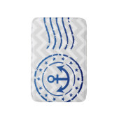 Nautical Chevron & Anchor Seal Badmat (Voorkant Verticaal)
