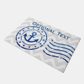 Nautical Chevron & Anchor Seal Deurmat (Schuin)