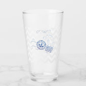 Nautical Chevron & Anchor Seal Glas (Achterkant)
