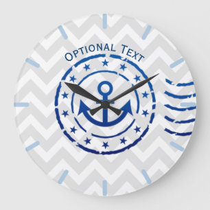Nautical Chevron & Anchor Seal Grote Klok