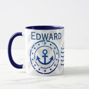 Nautical Chevron & Anchor Seal Mok