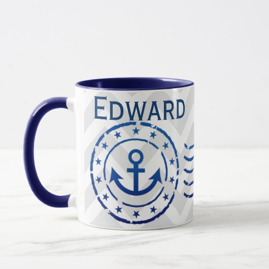 Nautical Chevron & Anchor Seal Mok (Links)