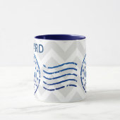 Nautical Chevron & Anchor Seal Mok (Midden)
