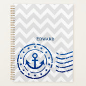 Nautical Chevron & Anchor Seal Planner (Voorkant)