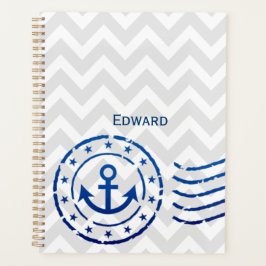 Nautical Chevron & Anchor Seal Planner