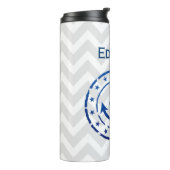 Nautical Chevron & Anchor Seal Thermosbeker (Gedraaid links)