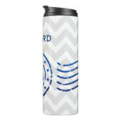 Nautical Chevron & Anchor Seal Thermosbeker (Geroteerd rechts)
