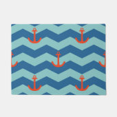 Nautical Chevron Pattern Deurmat (Voorkant)