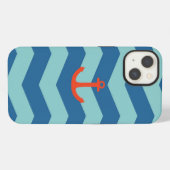 Nautical Chevron Pattern iPhone Hoesje (Achterkant horizontaal)